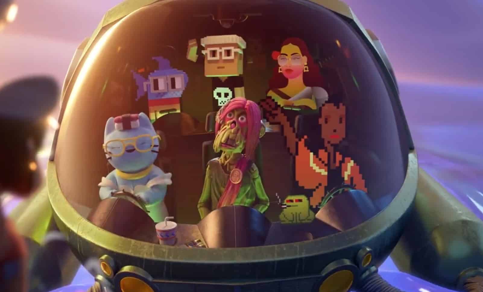 digital poster from the Otherside metaverse official trailer including BAYC